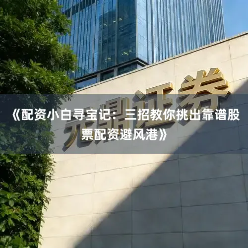 《配资小白寻宝记：三招教你挑出靠谱股票配资避风港》