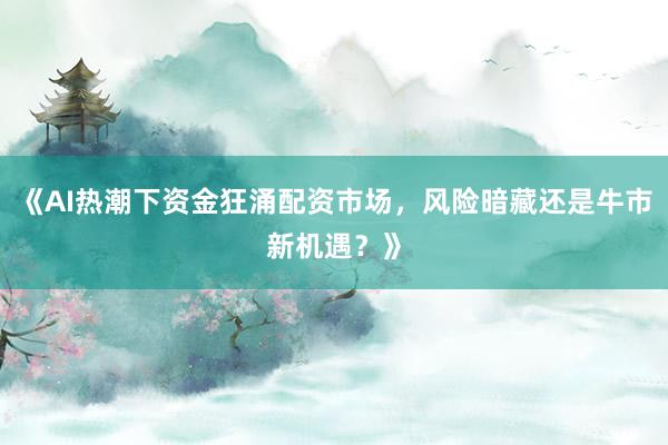 《AI热潮下资金狂涌配资市场，风险暗藏还是牛市新机遇？》