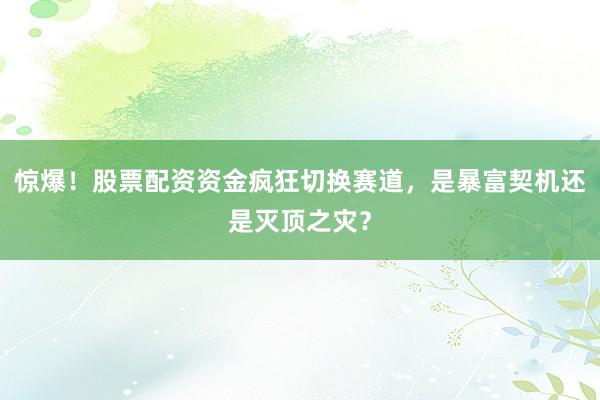 惊爆！股票配资资金疯狂切换赛道，是暴富契机还是灭顶之灾？
