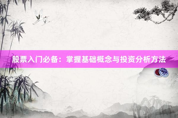 股票入门必备：掌握基础概念与投资分析方法