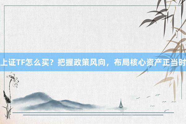 上证TF怎么买？把握政策风向，布局核心资产正当时