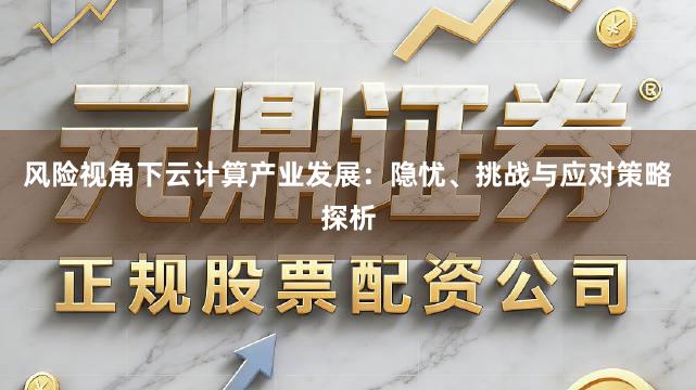 风险视角下云计算产业发展：隐忧、挑战与应对策略探析