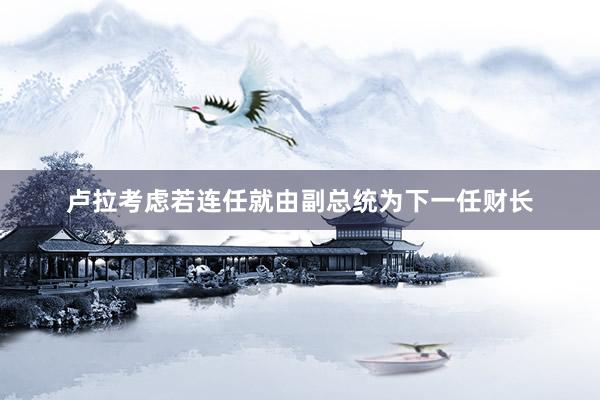 卢拉考虑若连任就由副总统为下一任财长