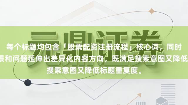 每个标题均包含「股票配资注册流程」核心词，同时通过具体场景和问题延伸出差异化内容方向，既满足搜索意图又降低标题重复度。