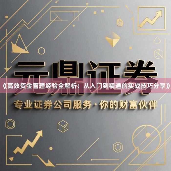 《高效资金管理经验全解析：从入门到精通的实战技巧分享》